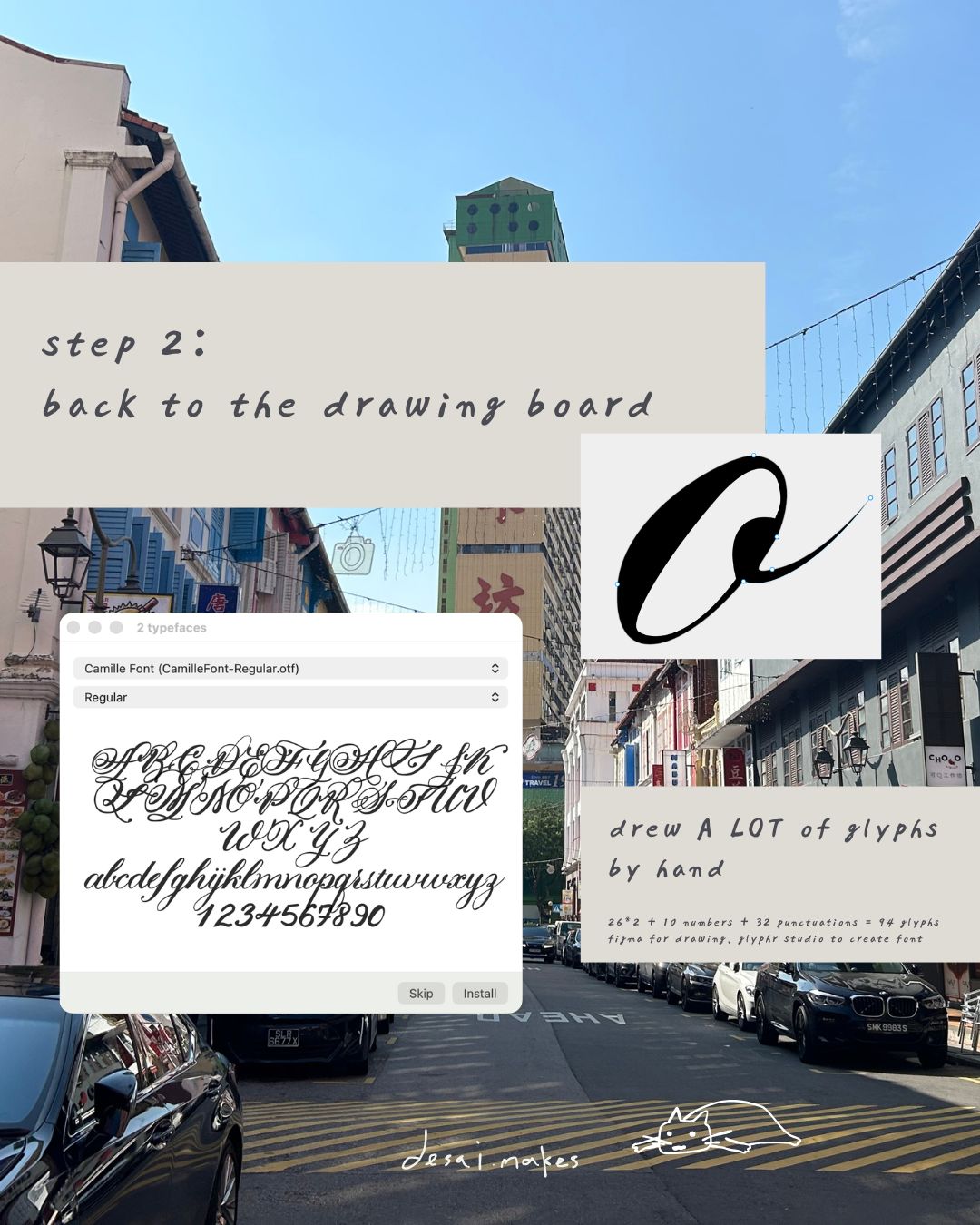 Redrawing everything from scratch.