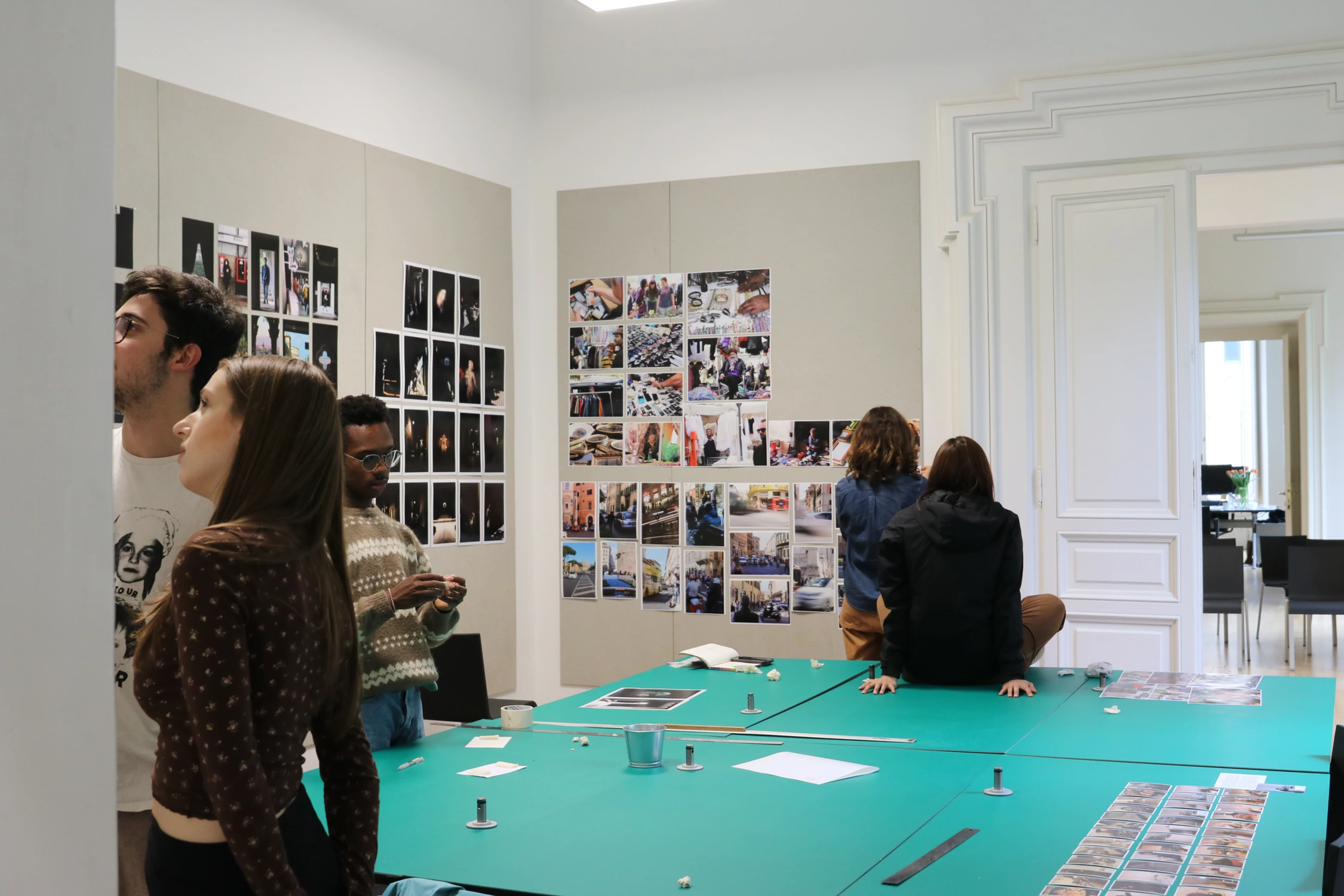 Walls full of photos as a part of the photography class final exhbit.