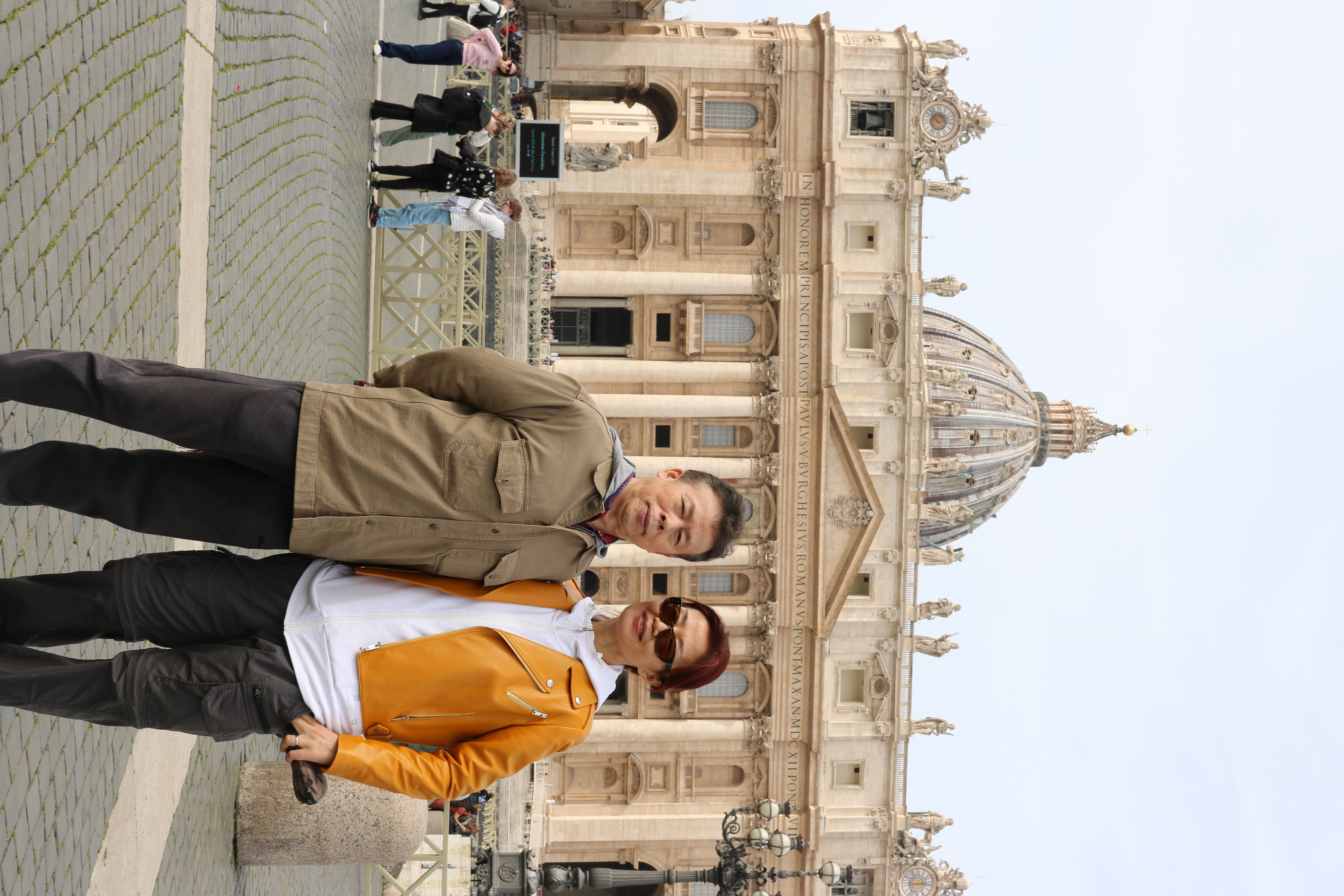 Parents in front of St. Peter's