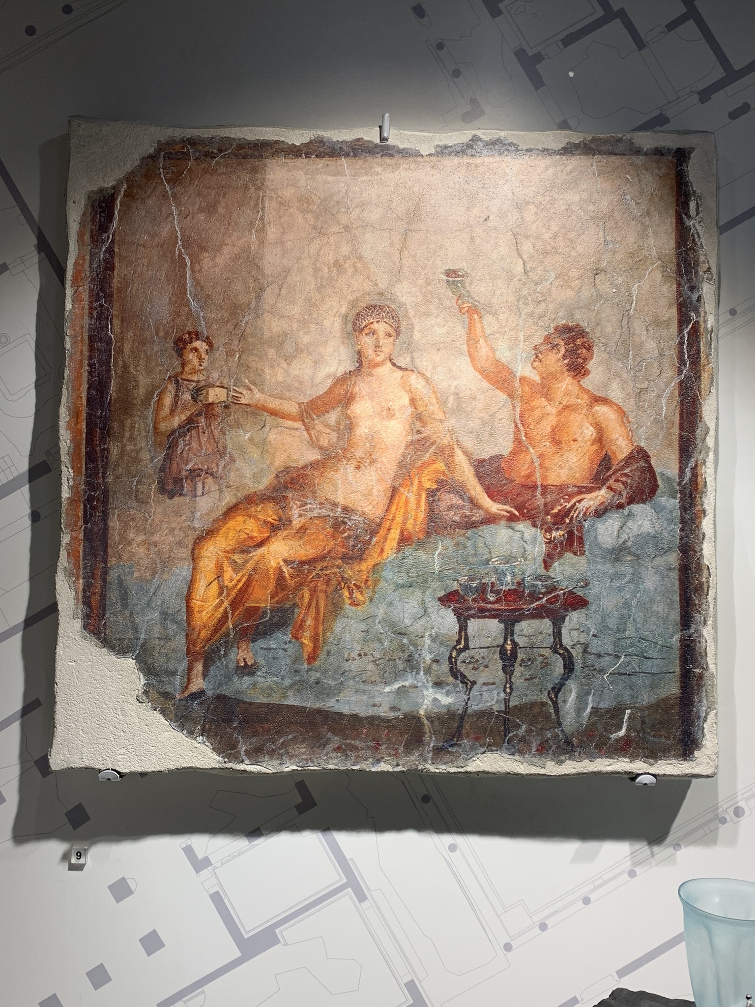 Color fresco depicting a banquet scene.