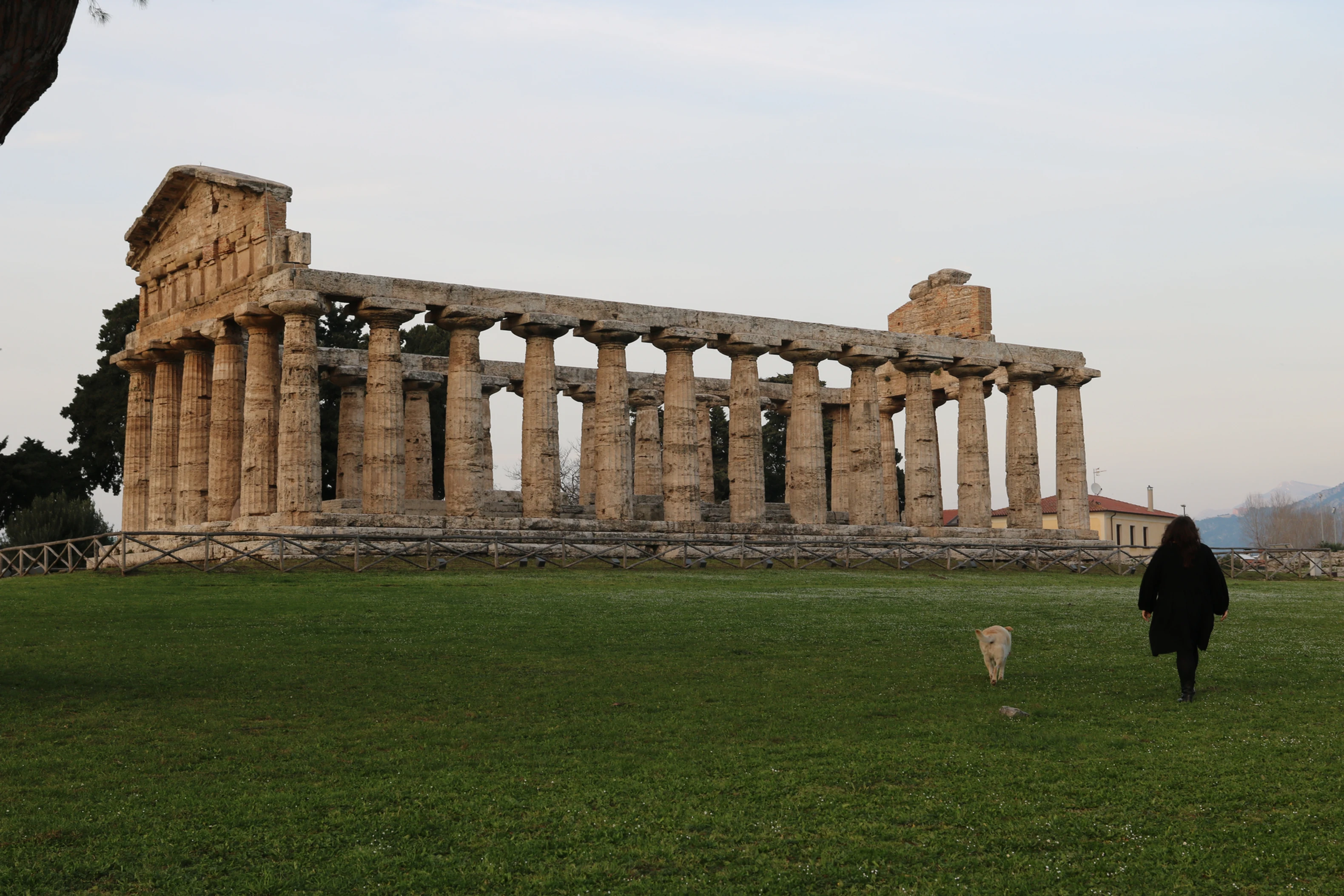 Paestum, an ancient stone structure.
