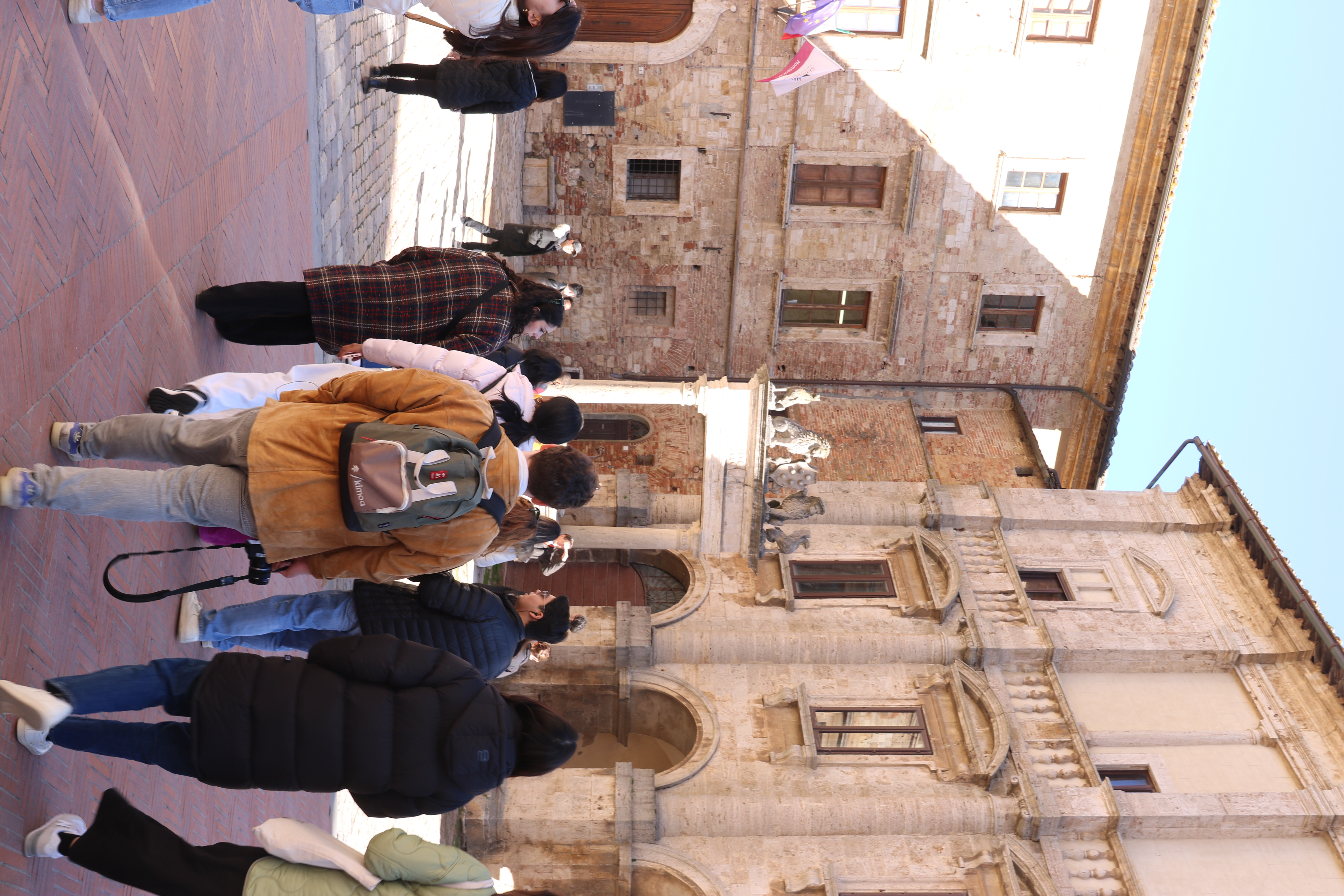 Walking into Piazza Grande